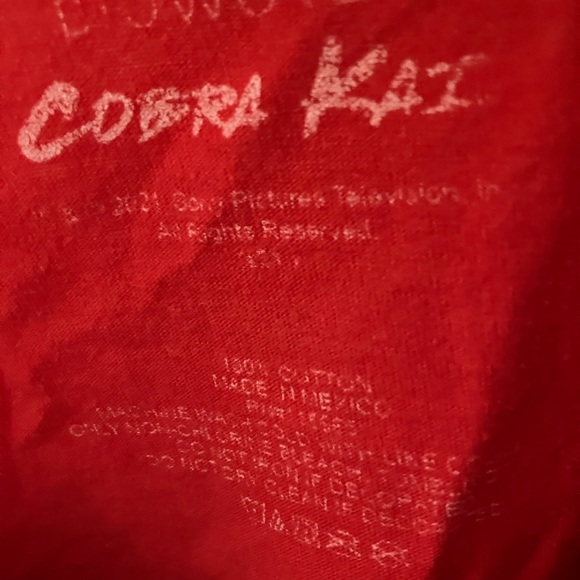 Red Cobra Kai Official Sony Pictures T-Shirt - Large - Picture 3 of 4